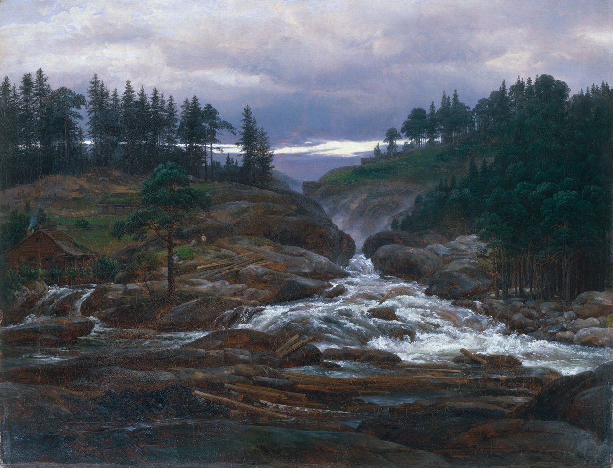 Les chutes inférieures du Labrofoss - Johan Christian Dahl