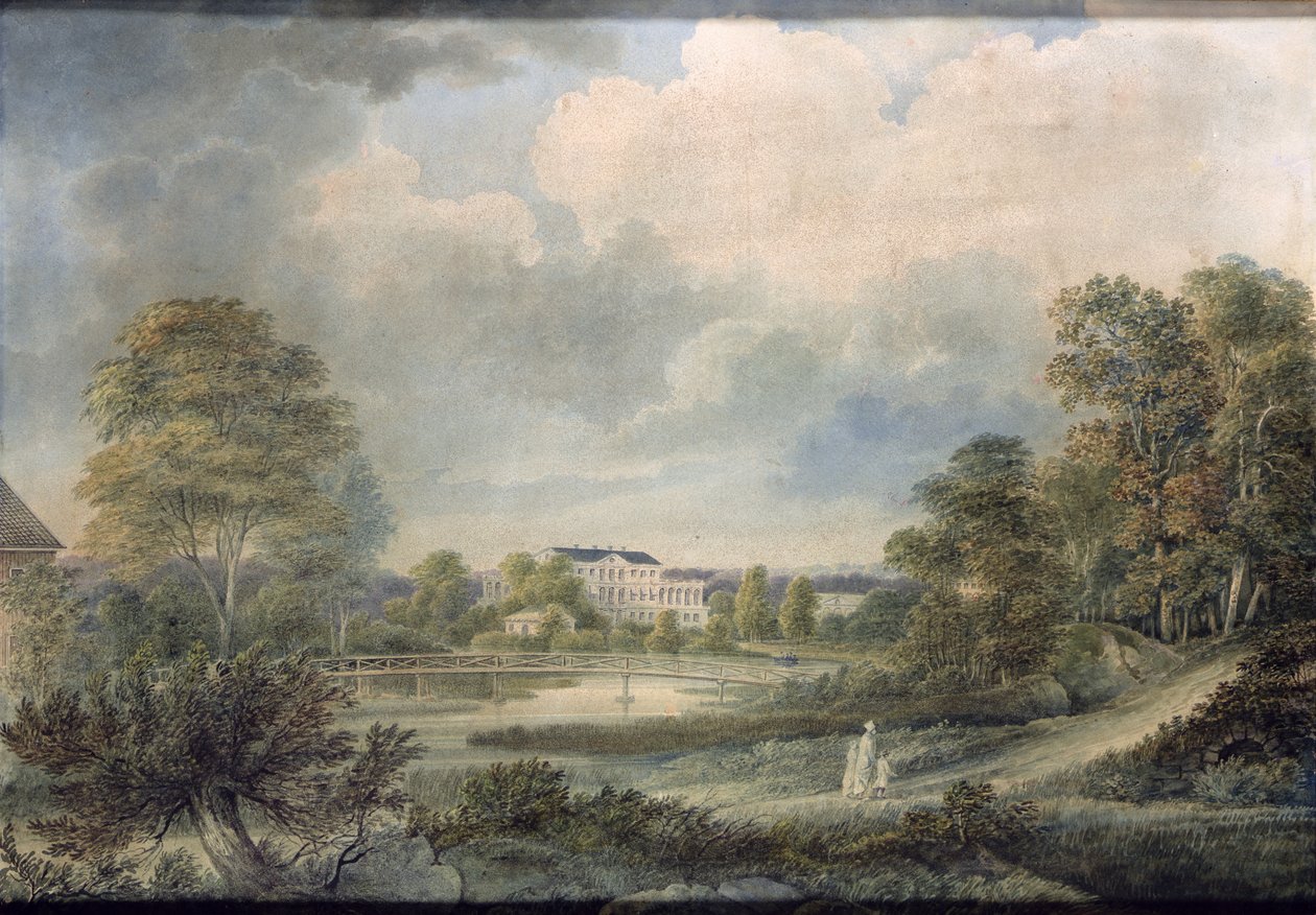 Vue du château de Safslaholm en Suède - Johan Fredrik Julin
