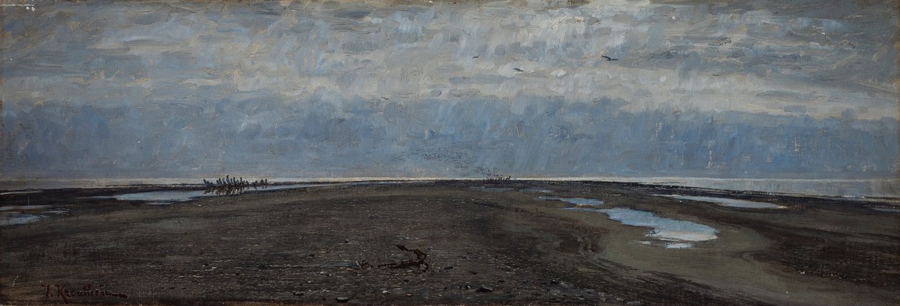 La langue de sable de Skaw. Skagen - Johan Fredrik Krouthen