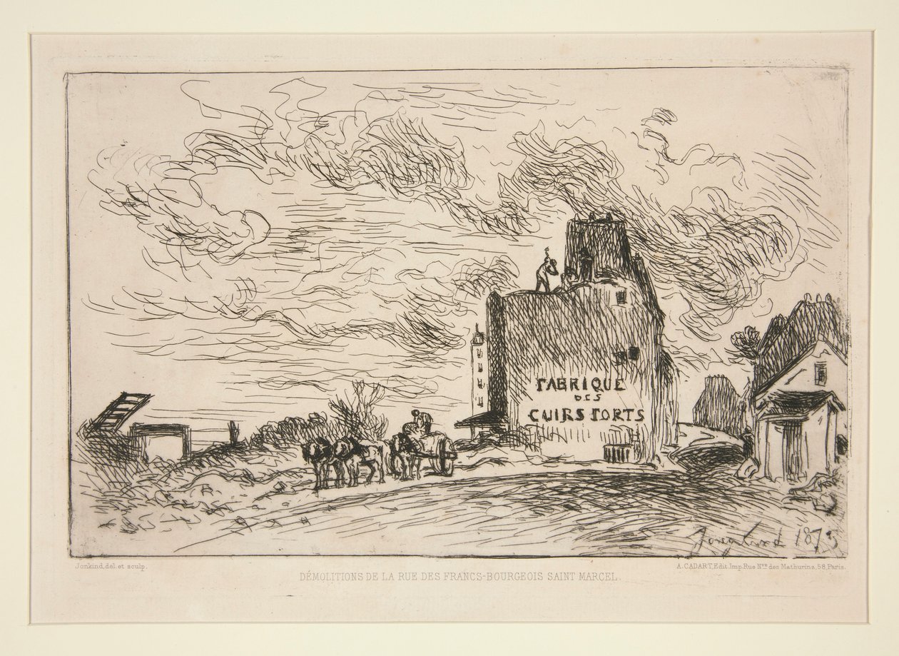 Démolitions de la Rue des Francs-Bourgeois Saint-Marcel - Johan Barthold Jongkind