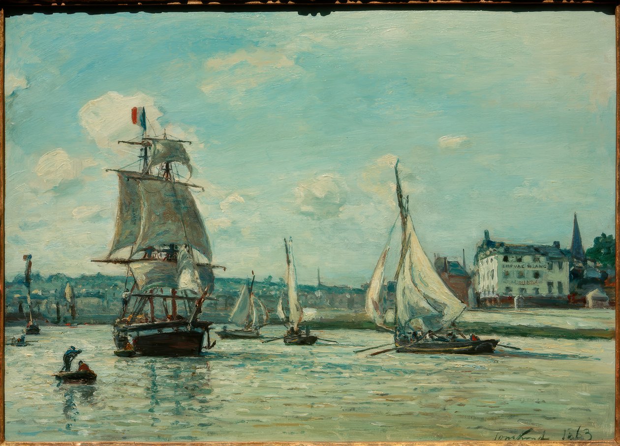 Entrée dans le port de Honfleur - Johan Barthold Jongkind