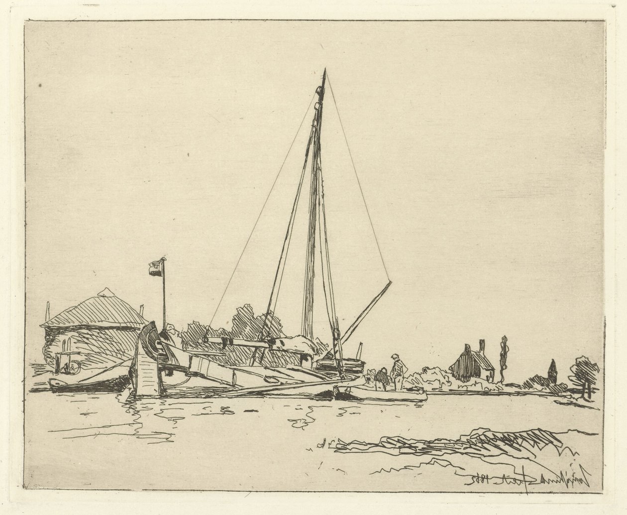 Le navire amarré (série) - Johan Barthold Jongkind
