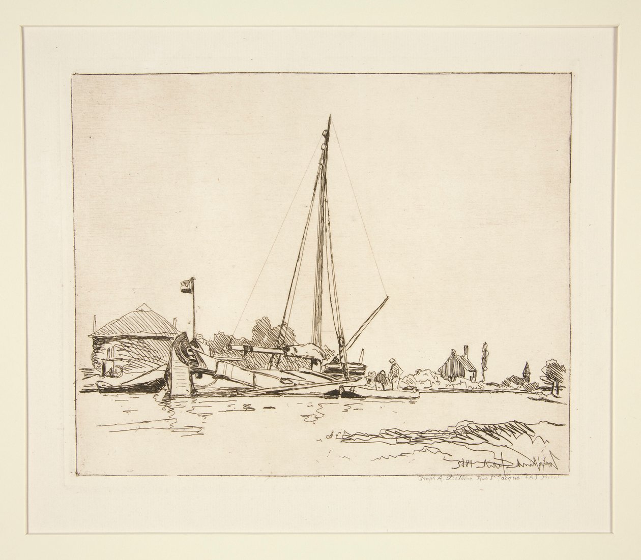 La Barque amarrée - Johan Barthold Jongkind