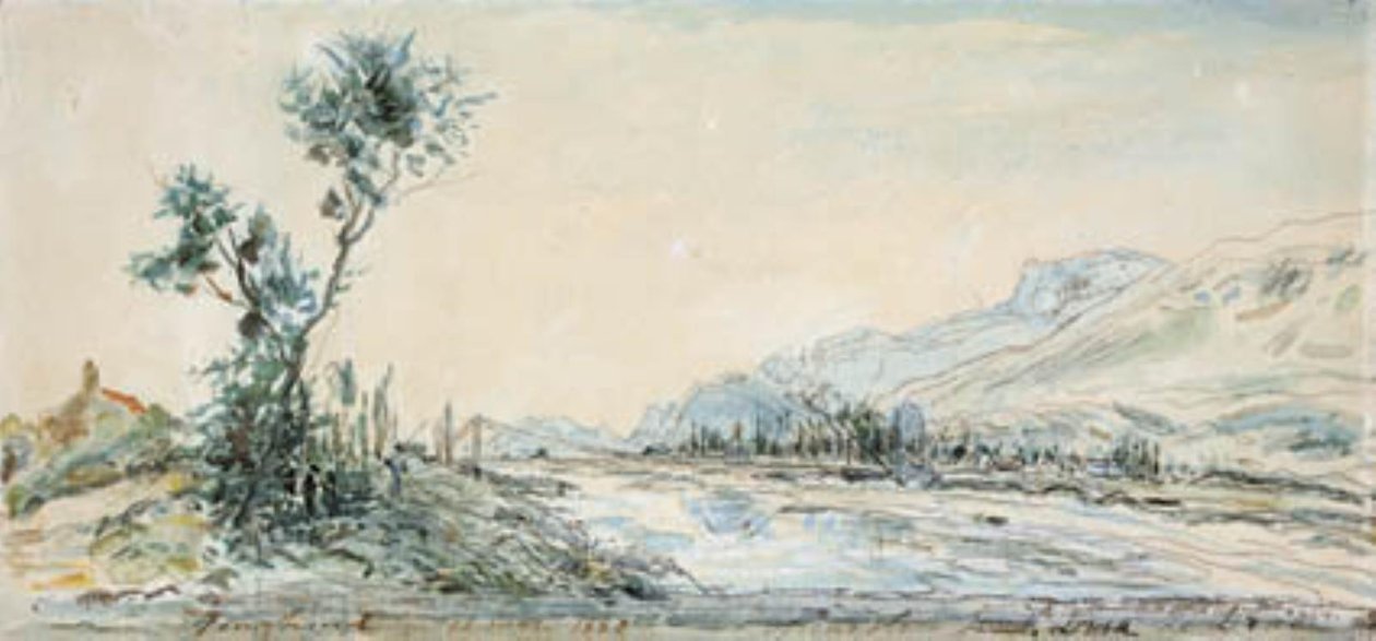 Paysage près de la rivière Le Drac près de Grenoble - Johan Barthold Jongkind