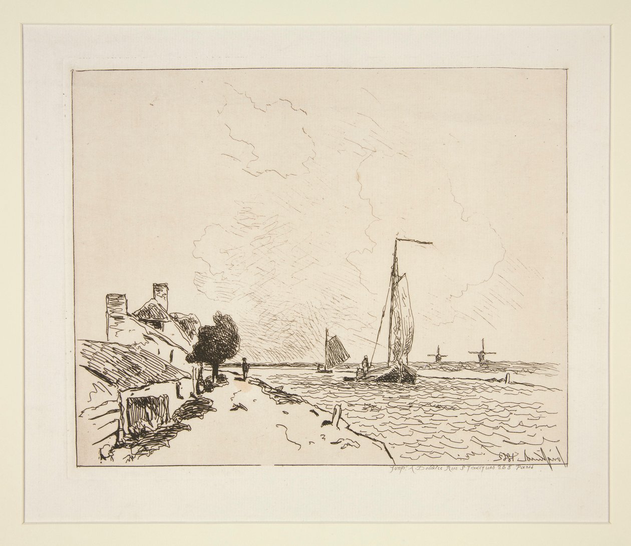Les deux barques à voile - Johan Barthold Jongkind