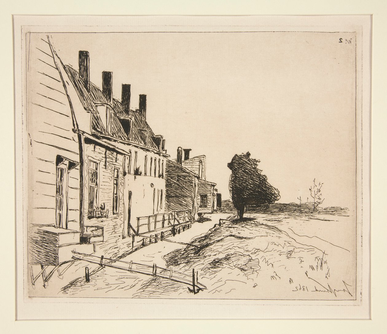 Les Maisons au Bord du Canal - Johan Barthold Jongkind