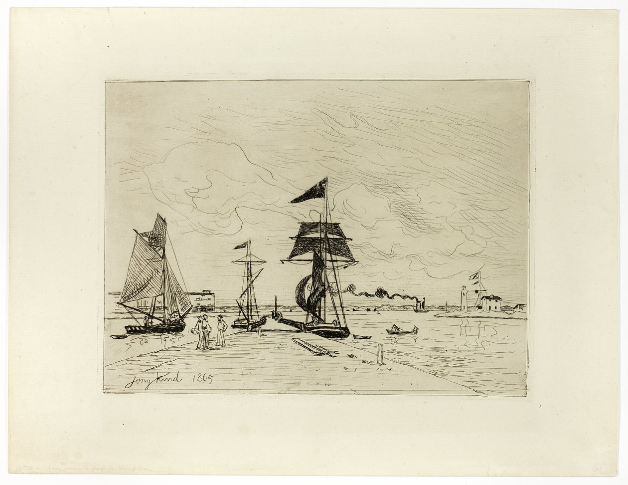 Jetée au Port de Honfleur - Johan Barthold Jongkind