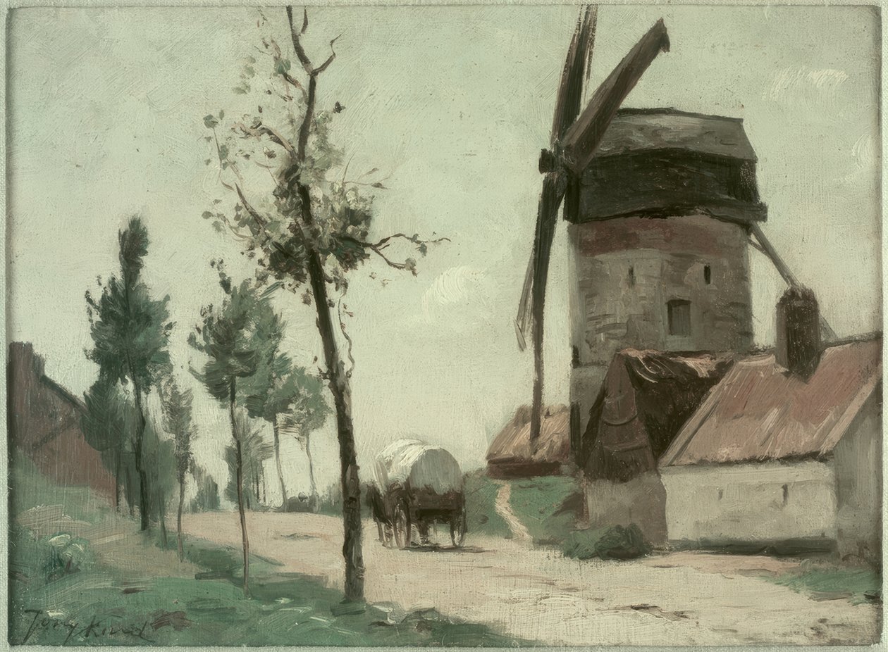 Rue avec moulin - Johan Barthold Jongkind