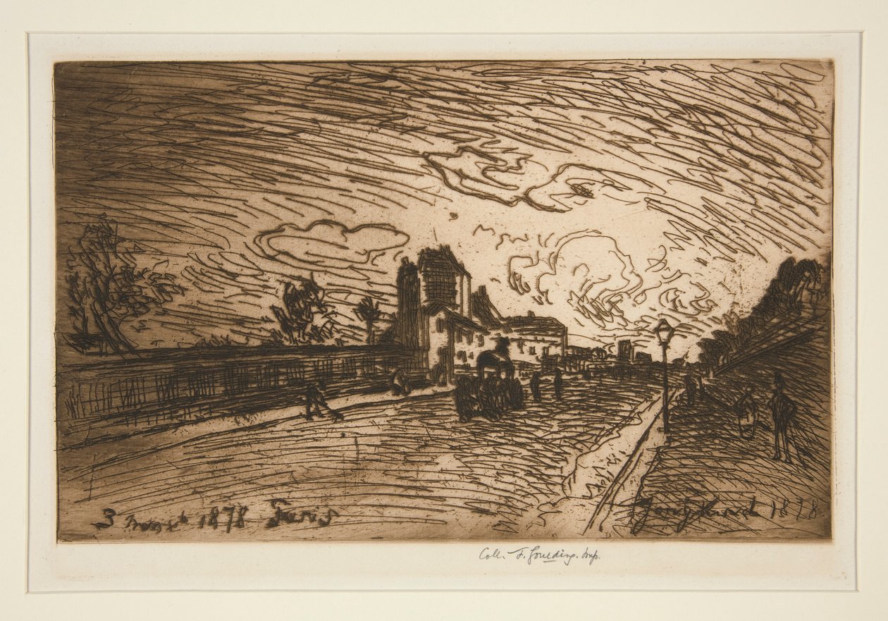 Sortie de la Maison Cochin (Faubourg Saint-Jacques) - Johan Barthold Jongkind