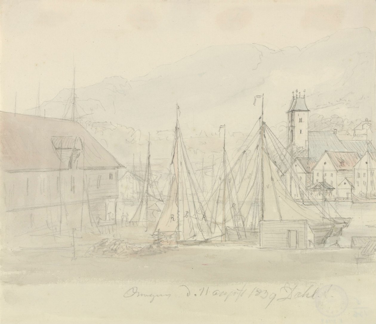 Port de Bergen - Johan Christian Dahl