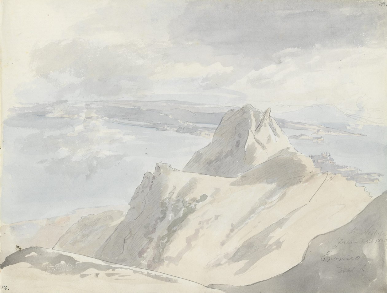 Vue sur le golfe de Naples depuis le mont Époméo, Ischia - Johan Christian Dahl