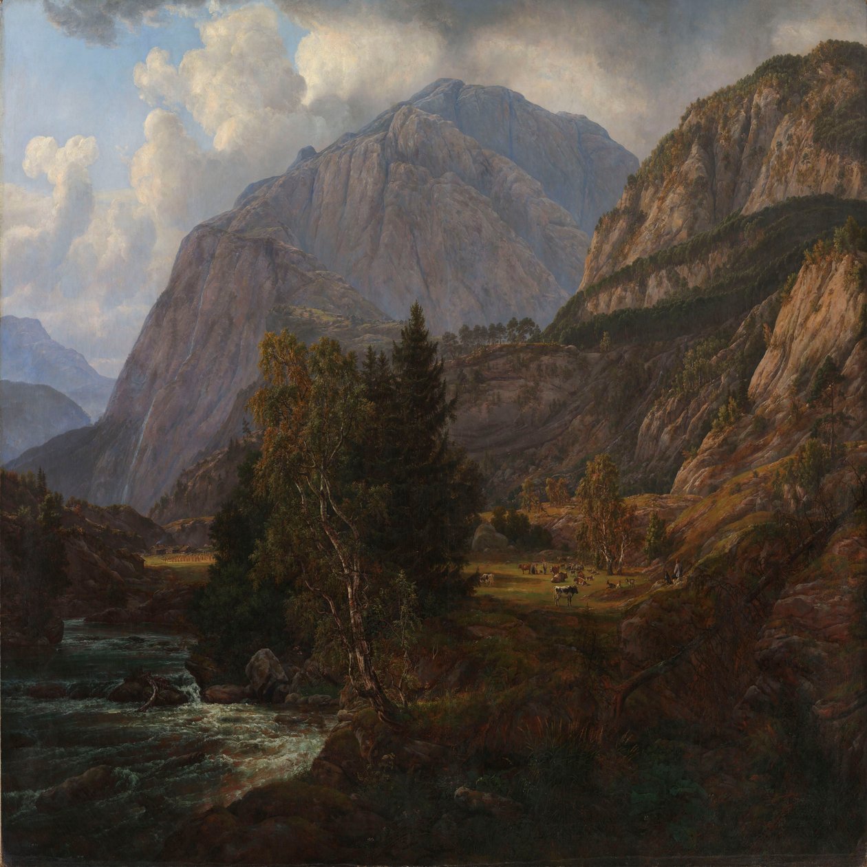Vue sur la vallée de Fortundalen - Johan Christian Dahl