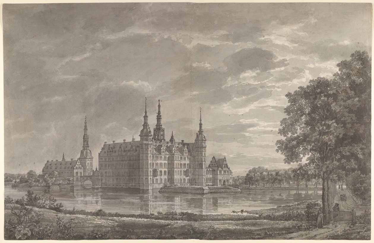 Vue du château de Frederiksborg depuis le nord-est - Johan Christian Dahl