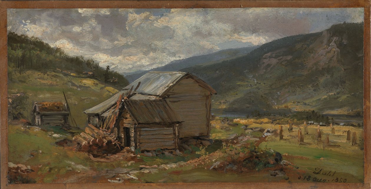 Vue sur Hjelle, dans le Valdres - Johan Christian Dahl