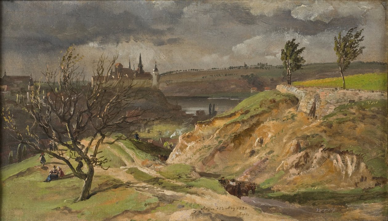Vue de Meissen. Étude - Johan Christian Dahl