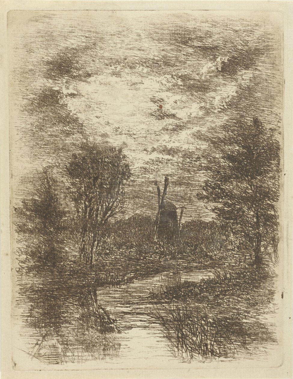 Paysage avec moulin - Johan Frederik Croockewit