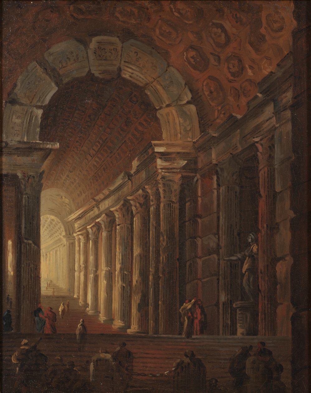 Un escalier voûté, vers 1783 - Johan Gottlob Brusell