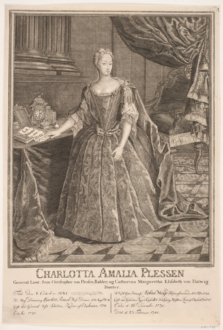 Charlotte Amalie Plessen - Johan Herman Thiele
