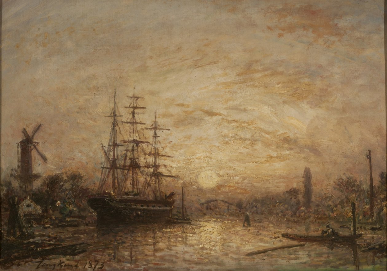 Coucher de soleil en Hollande - Johan Jongkind