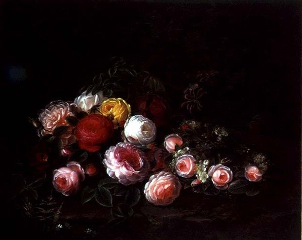 Roses dans un paysage - Johan Laurents Jensen