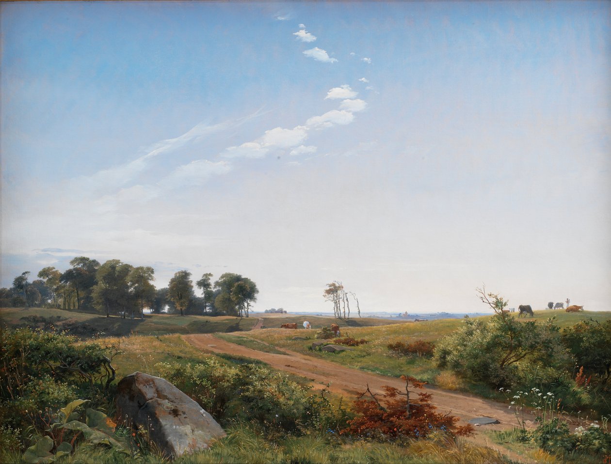 Paysage de Zélande. Paysage ouvert dans le nord de la Zélande - Johan Lundbye