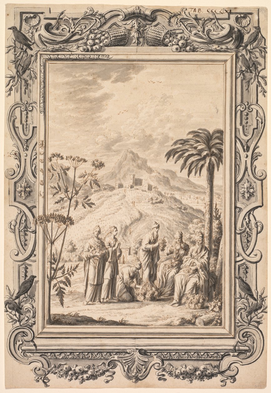 Illustration et conception de bordure pour Kupfer-Bibel (Bible de cuivre) - Johan Melchior Füssli