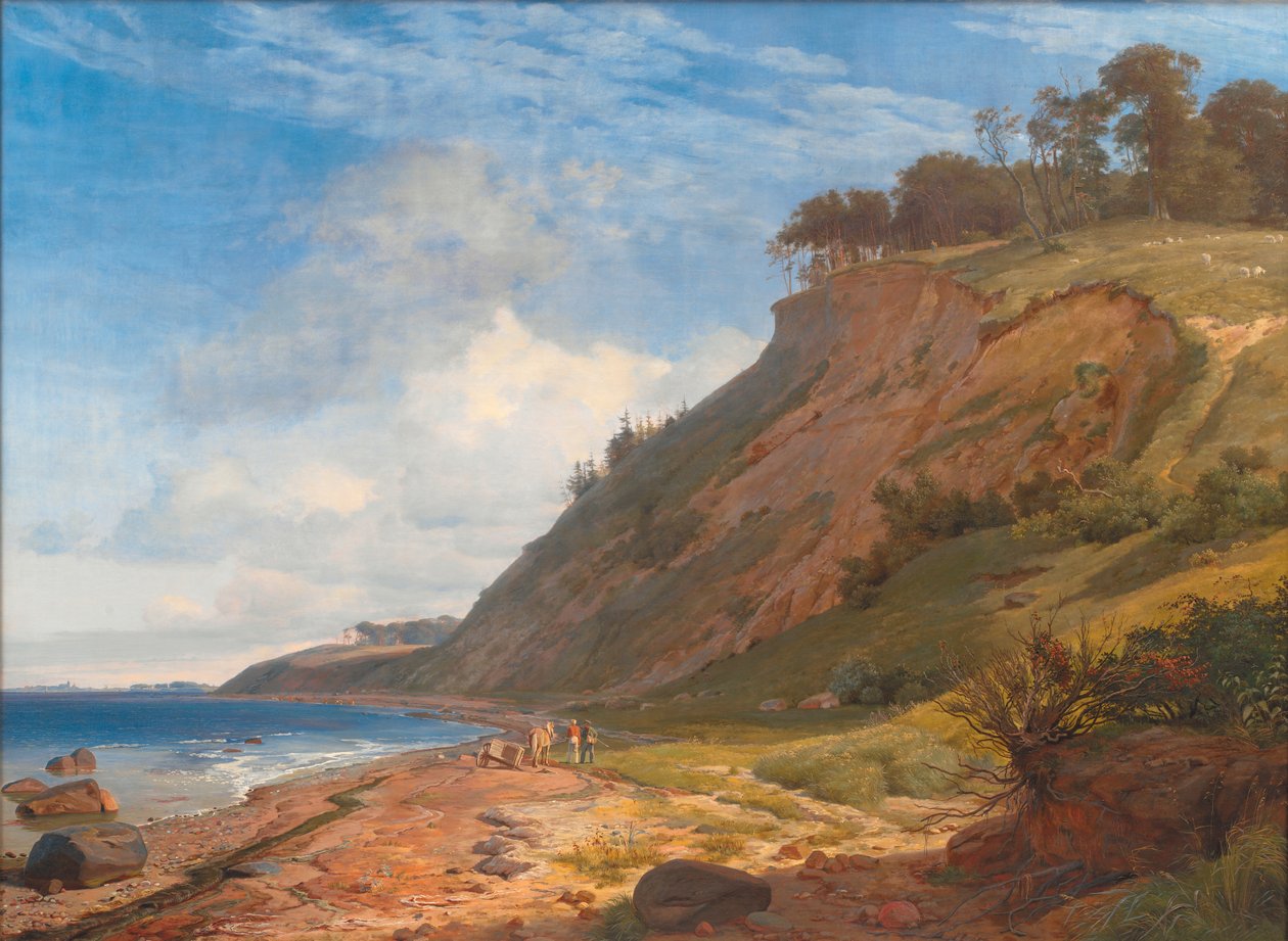Une côte danoise. Vue de Kitnæs sur le fjord de Roskilde. Zélande - Johan Thomas Lundbye