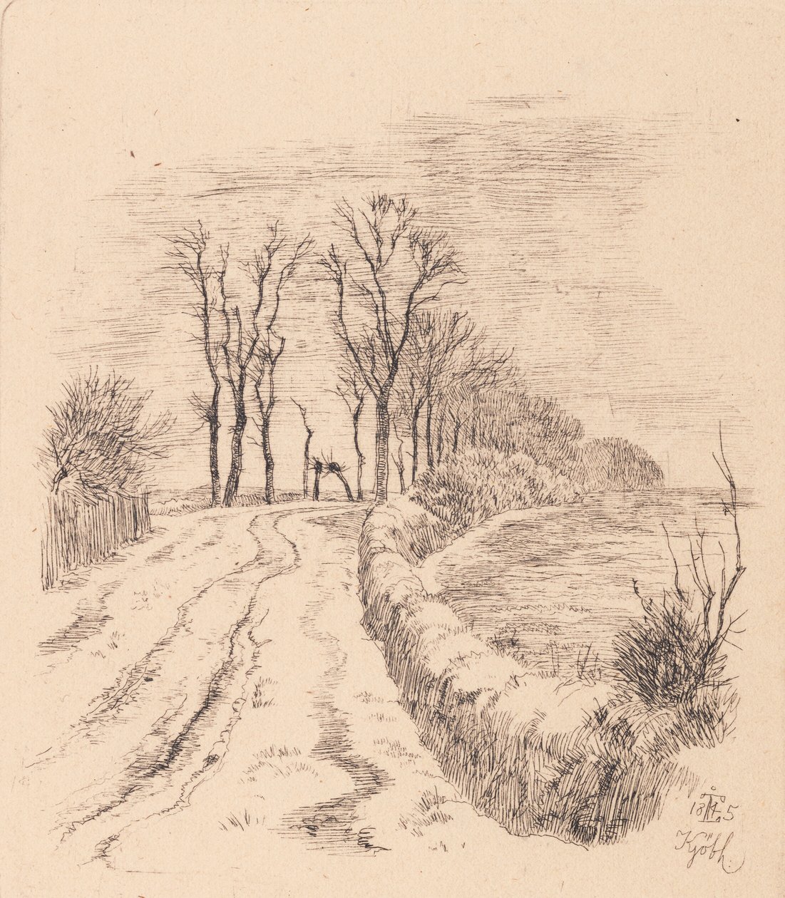 Allée à Vallø - Johan Thomas Lundbye