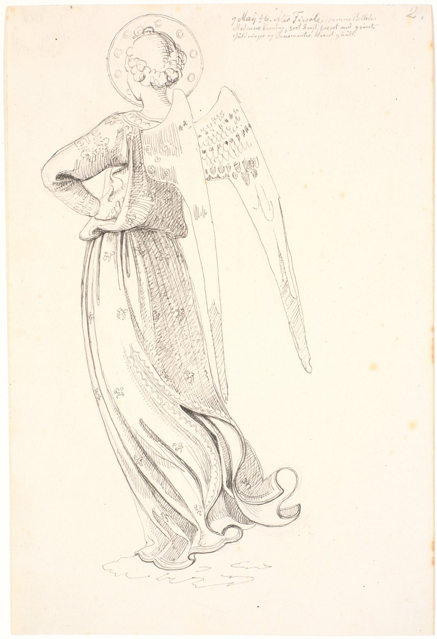 Ange vu de dos - d