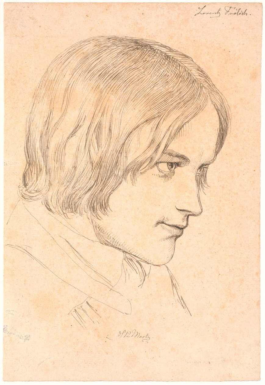 Portrait du peintre Lorenz Frølich (1820-1908) - Johan Thomas Lundbye
