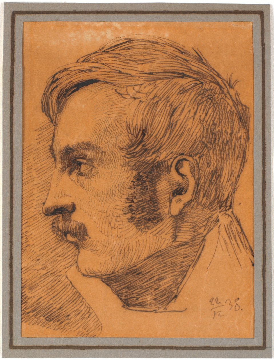 Portrait de profil du frère de l