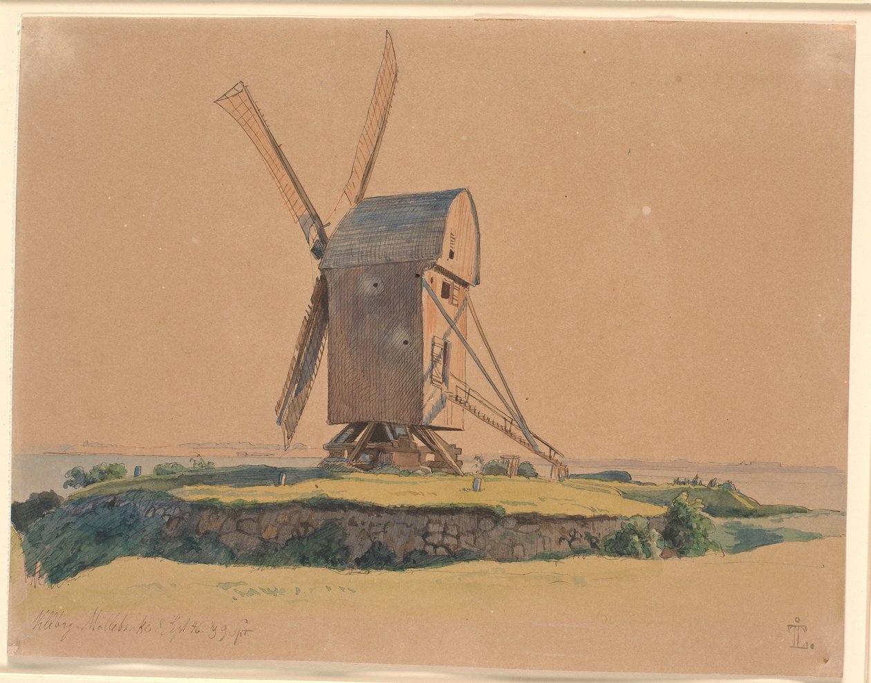 Moulin à stub à Kalundborg - Johan Thomas Lundbye