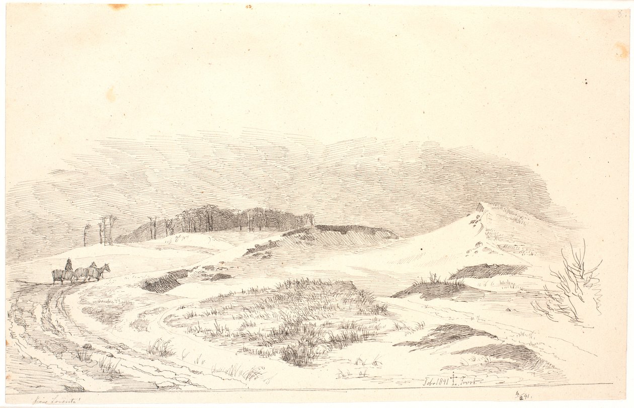 Paysage hivernal typique du nord de la Zélande - Johan Thomas Lundbye