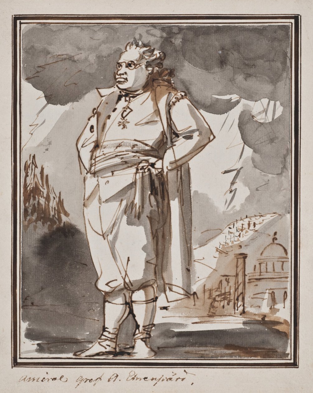 Carl August Ehrensvärd en pied - Johan Tobias Sergel