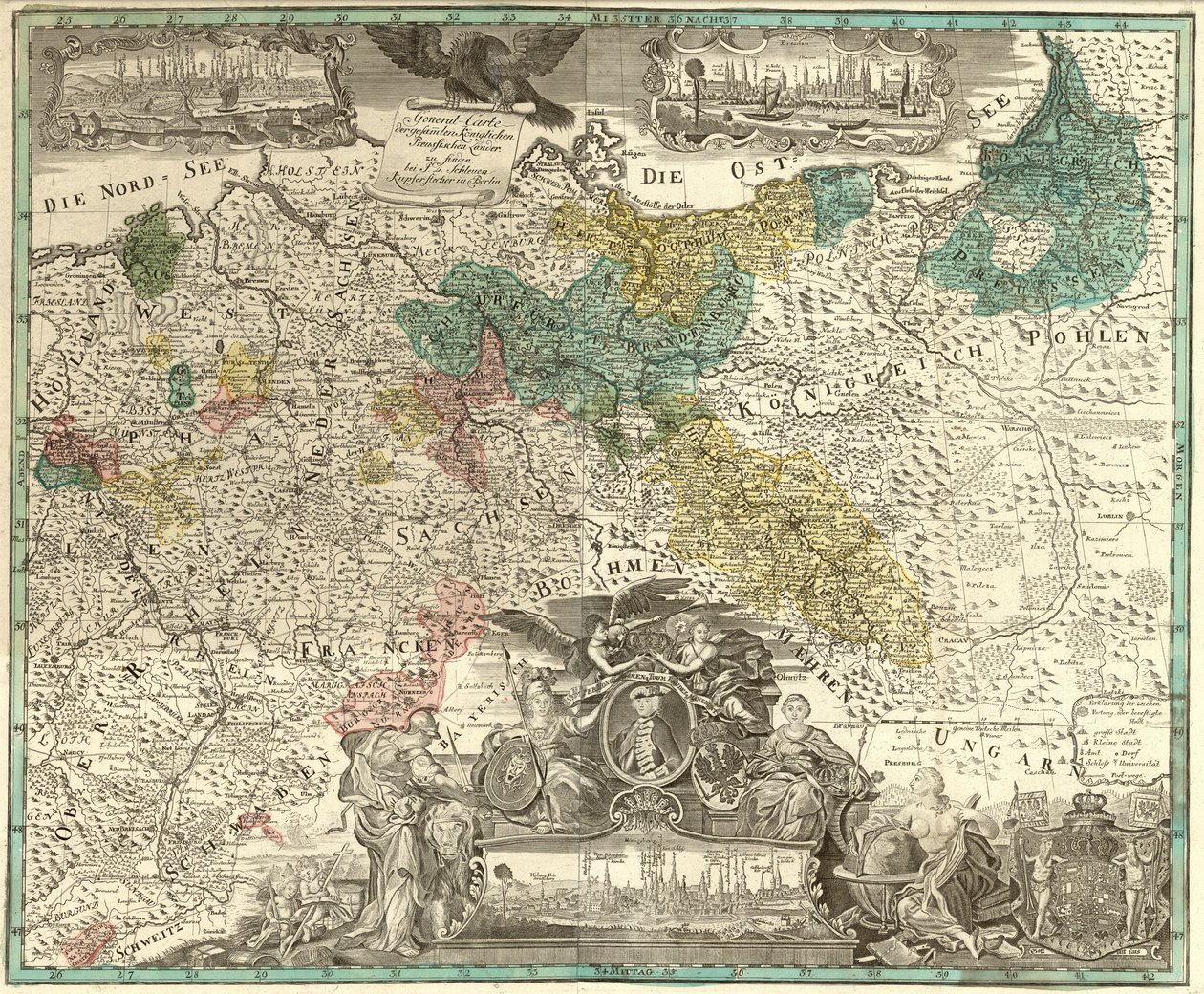 Carte générale des terres royales prussiennes - Johann David Schleuen
