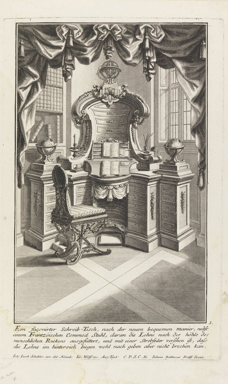 Un bureau façonné - Johann Jacob Schubler