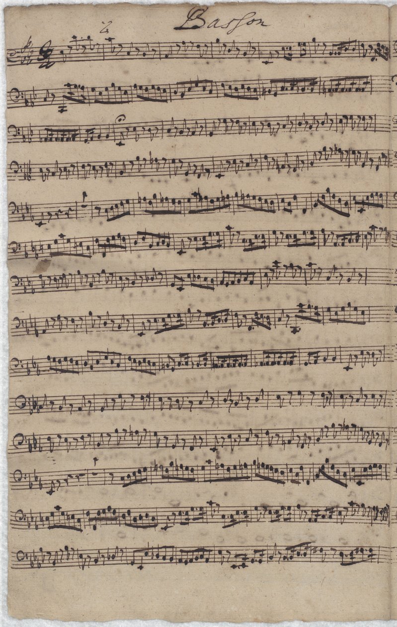 La partie de basson pour la Cantate BWV 140 - Johann Sebastian Bach