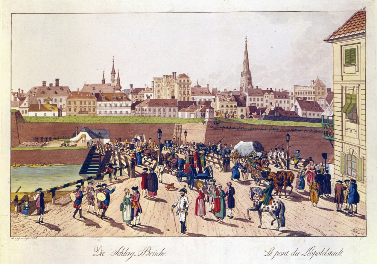Le Pont à Leopoldstadt, Vienne, 1780 - Johann Ziegler