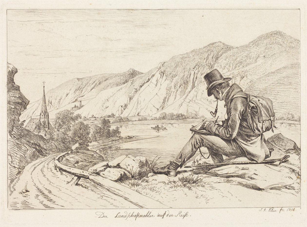 Le peintre paysagiste en voyage (The Landscape Painter on Tour) - Johann Adam Klein
