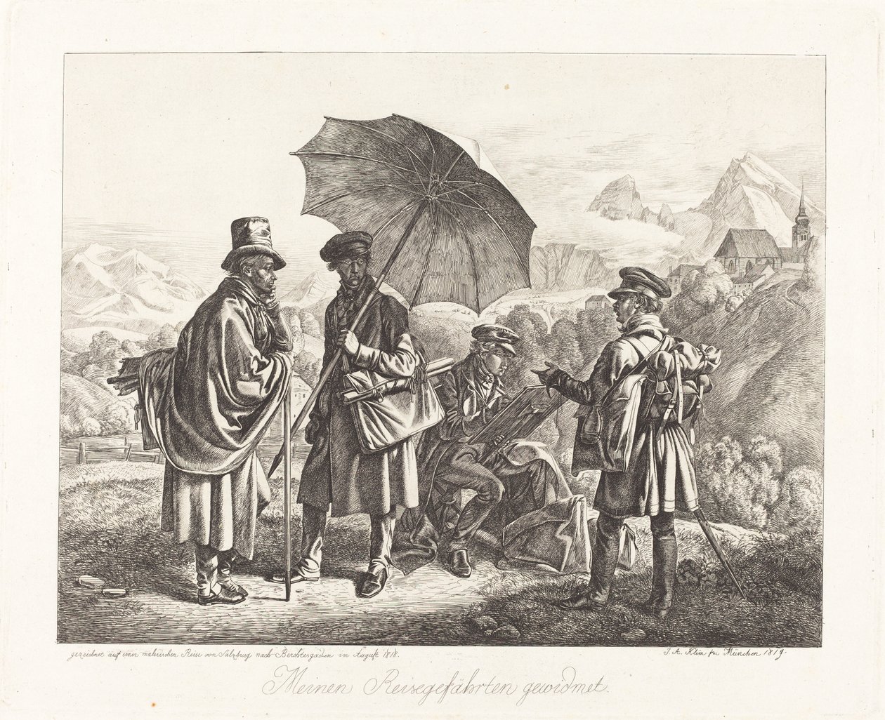 Les peintres en voyage - Johann Adam Klein
