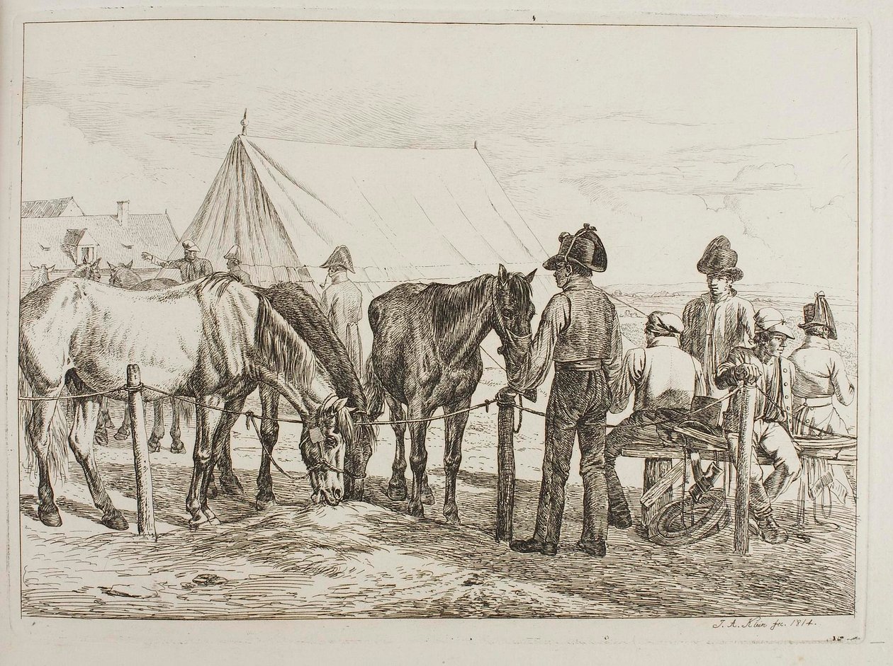 Soldats dans un camp militaire - Johann Adam Klein