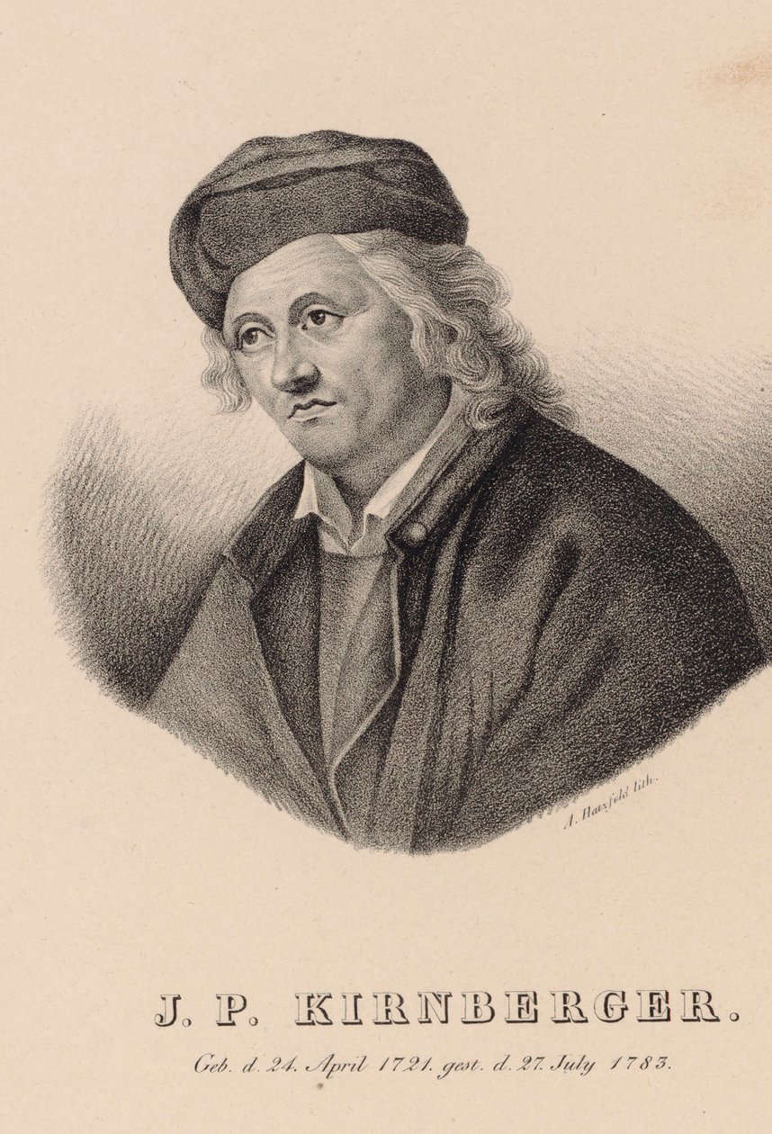 Portrait du compositeur Johann Philipp Kirnberger 1721-1783 - Johann Andreas Hatzfeld