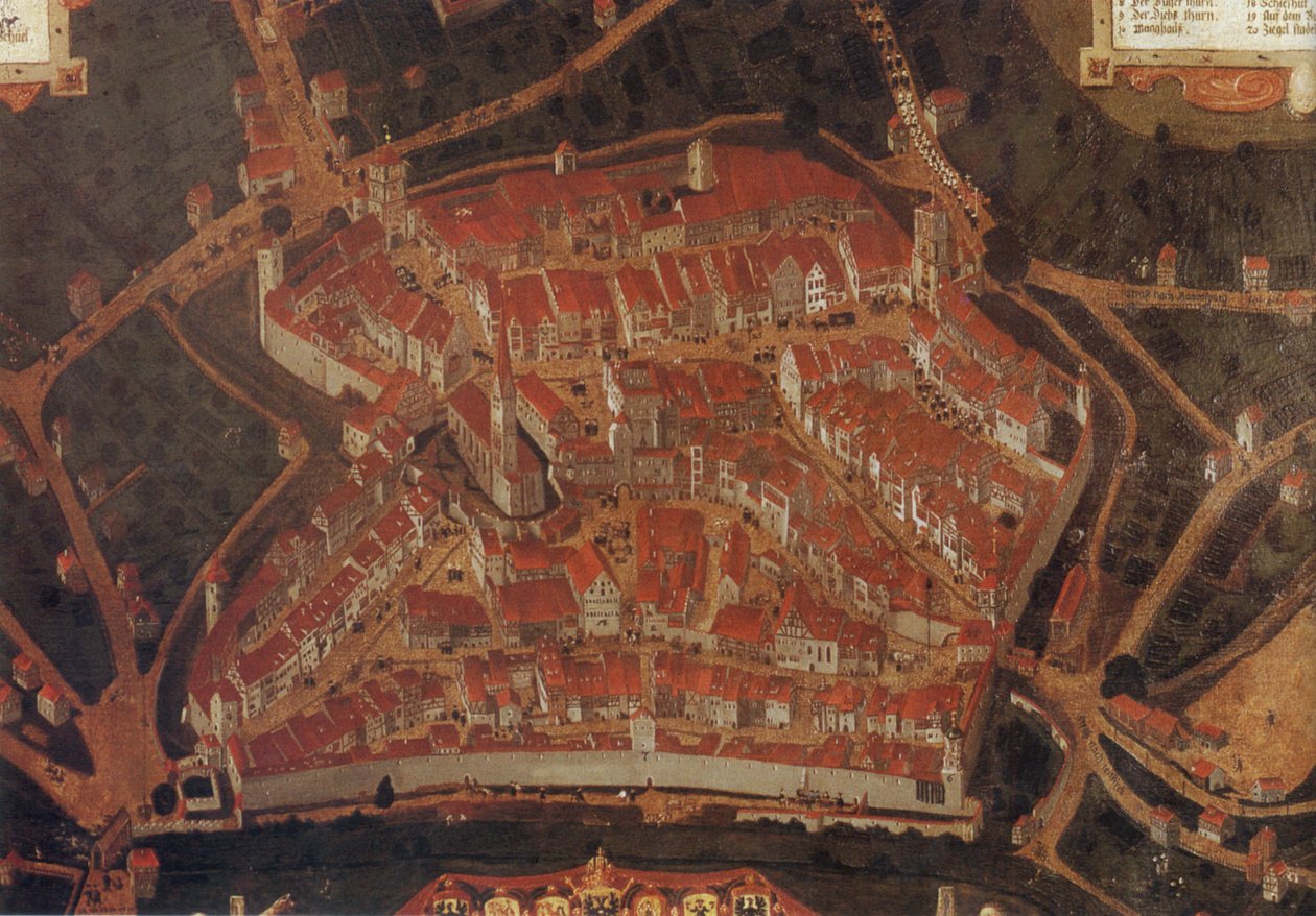 Vue de la ville de Wangen (Allgäu); Hôtel de ville de Wangen - Johann Andreas Rauch
