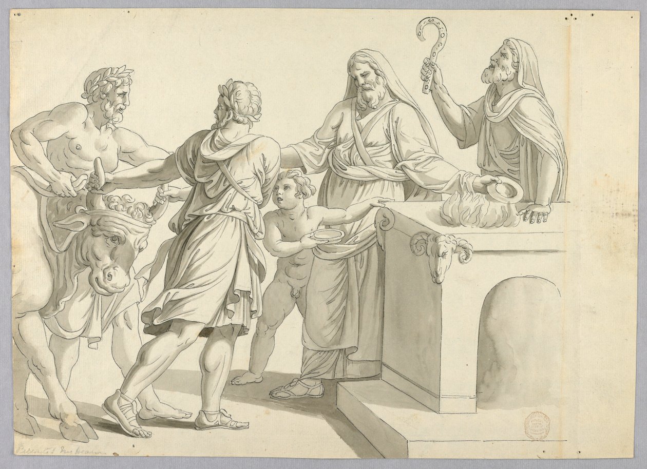 Un sacrifice classique - Johann August Nahl the Younger