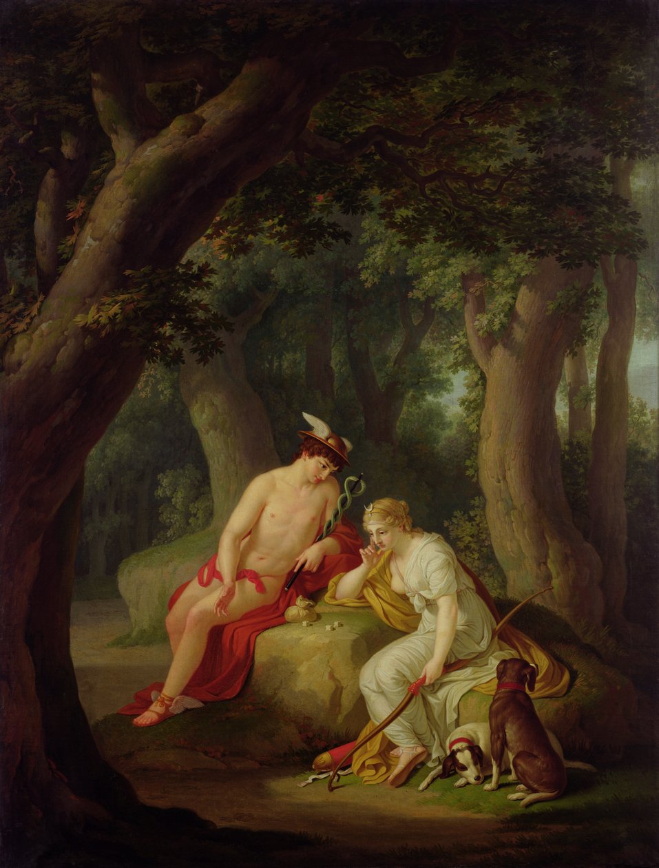 Diane et Mercure jouant aux dés, vers 1788-90 - Johann August Nahl the Younger