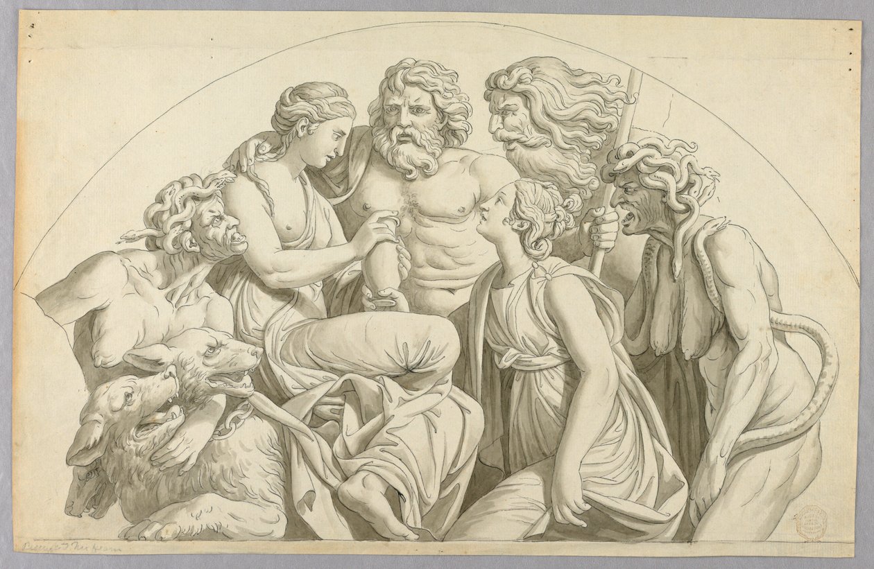 Psyché demande à Proserpine de mettre un peu de sa beauté dans une urne pour Vénus - Johann August Nahl the Younger