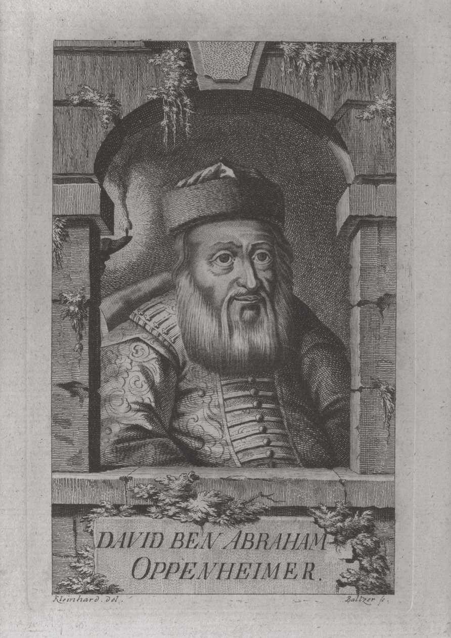 Portrait de David Oppenheim 1664-1736, grand rabbin de Prague - Johann Balzer