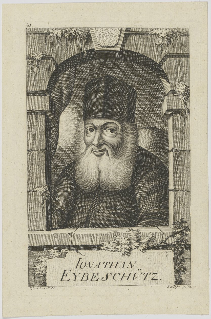 Portrait de Jonathan ben Nathan Eybeschütz - Johann Balzer