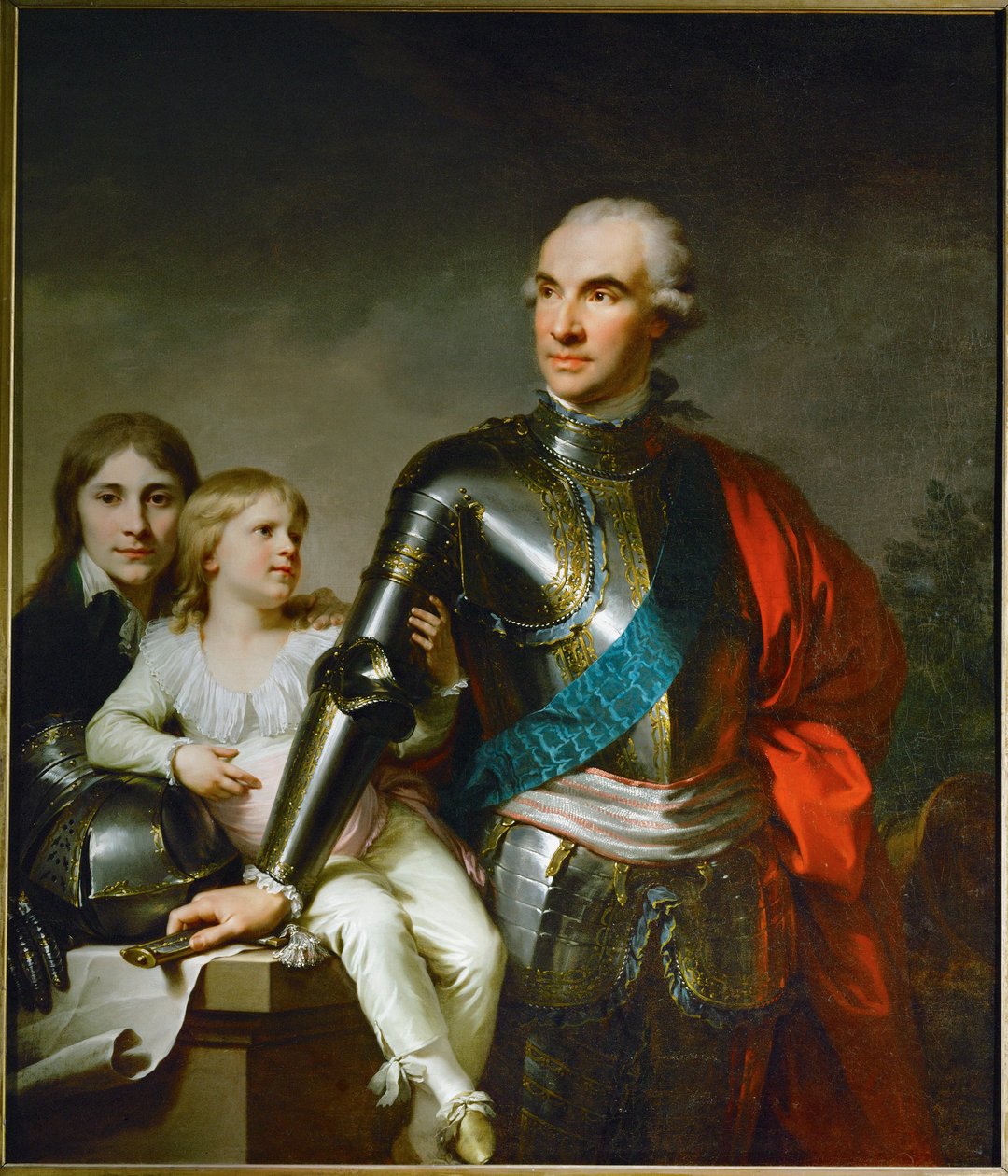 Le Comte Stanislas Felix Potocki et ses deux fils Felix-Georg et Stanislas ... - Johann Baptist Edler von Lampi