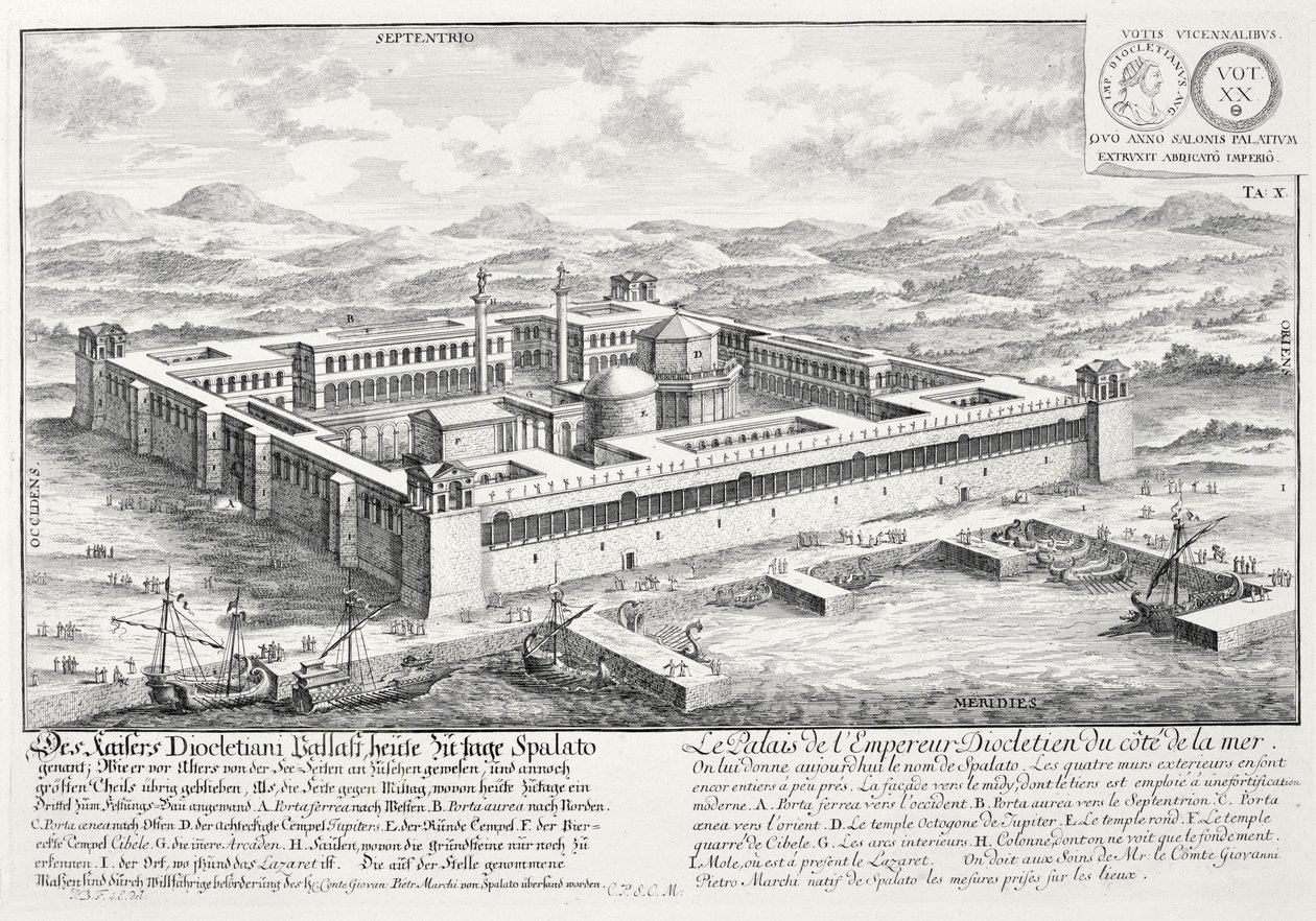 Palais de Dioclétien (245-313), Split, Yougoslavie, de 